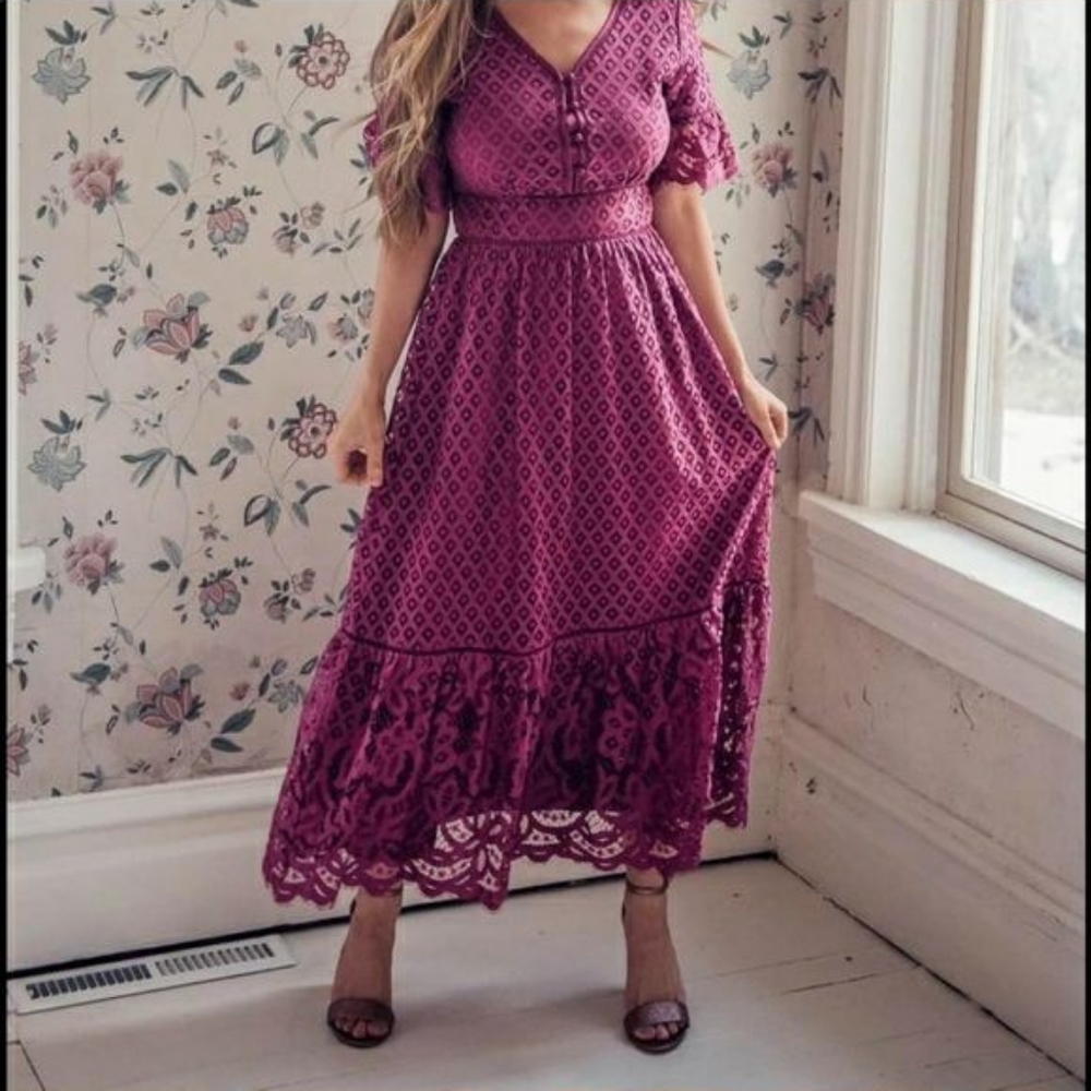 Jessakae Delancey street lace dress-magenta size Xl